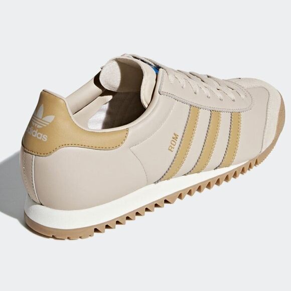Vintage 1970s Adidas Rom in the Tan Leather Light Brown stripes 7 mens 8 wmns - Picture 2 of 10